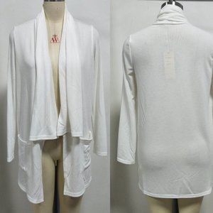 Off White Draped Cardigan